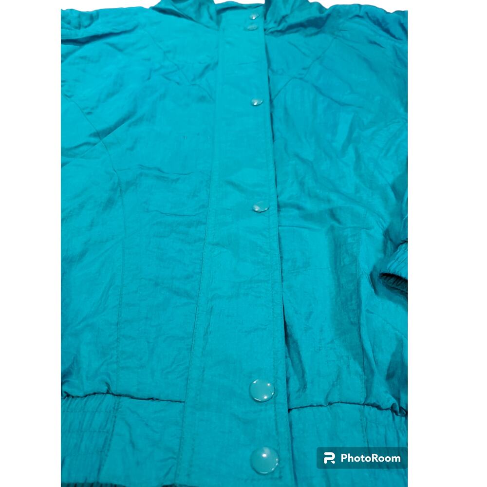 Lavon Petites | Vintage Teal Leisure Jacket | Petite Large - Picture 2 of 13